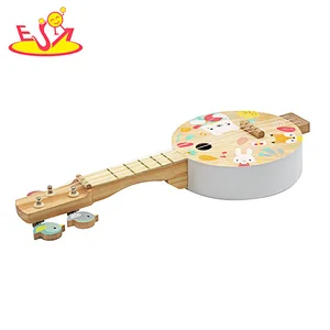 Hot Selling Early Learning Musical Instrument Wooden Guitar Toy For Kids W07H066