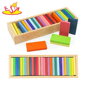 Kids Educational Colorful 28 Pcs Wooden Building Blocks with Storage Case W13A295