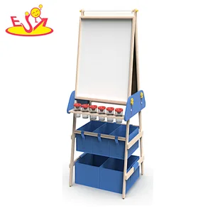 New Style Educational Double-sided Wooden Standing Drawing Board For Kids W12B241