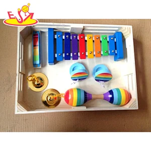Hot Selling Kids Early Educational 5 Pcs Wooden Musical Set Toys In Box W07A225