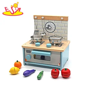 New Design Kids Kitchen Pretend Play Simulation Wooden Stove Toy With Oven W10D618