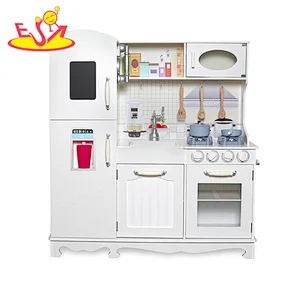 2023 New Upgrade stove big wooden toy kitchen with lights and sounds W10C409O