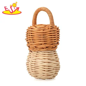 Popular Handmade Weaving Hand Bell Vintage Rattan Rattle Toy For Baby W07I208