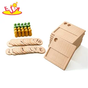 High Quality Montessori Math Learning Wooden Number Counting Toy For Kids W12E188
