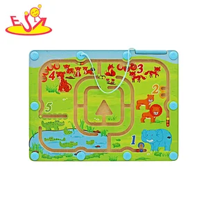 New Design Color Number Learning Toy Wooden Magnetic Maze Board For Kids W11H109