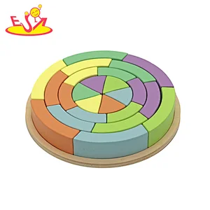 Hot Selling Educational Stacking Toy Colorful Wooden Puzzle Blocks For Kids W14A363
