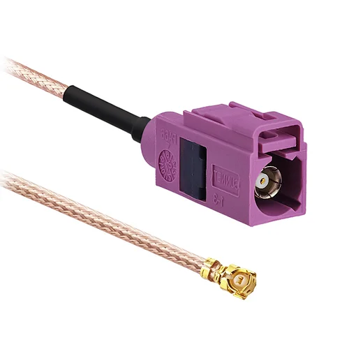Vehicle Low Loss Coaxial RG316 Cable Assemblies Fakra H Connector IPEX/U.FL Plug Mounting