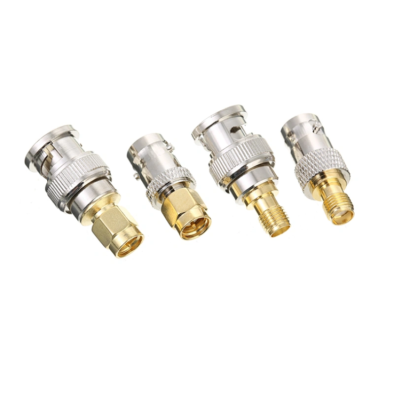 RF Adapter Straight Electrical Wire BNC Male Connectors to SMA Male Connector