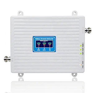 27dBm Triple Band 900 1800 2100 Cell Phone Signal Repeater GSM DCS WCDMA 3G 4G Signal Booster