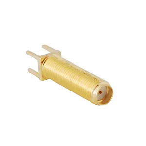 Long Version 50 Ohm SMA-Female Jack Connector Straight Thru Hole Vertical PCB Mount