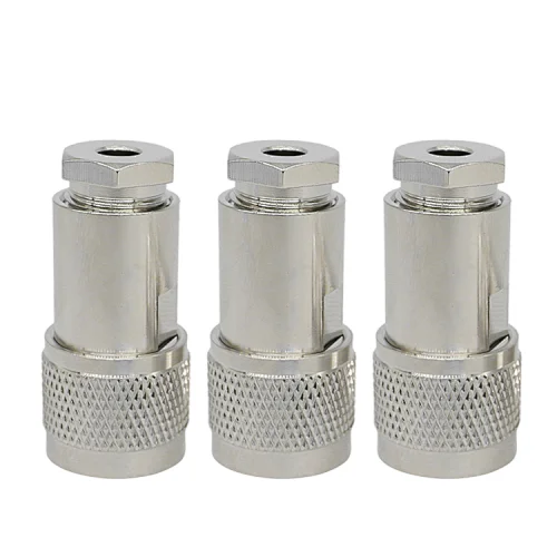 N Male Clamp connector for RG5 RG6 LMR300 5DFB 5D-FB Cable Copper Straight Coaxial RF Adapters
