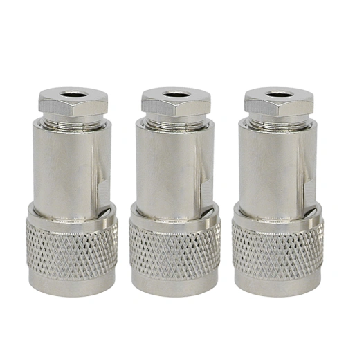 N Male Clamp connector for RG5 RG6 LMR300 5DFB 5D-FB Cable Copper Straight Coaxial RF Adapters