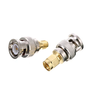 RF Adapter Straight Electrical Wire BNC Male Connectors to SMA Male Connector