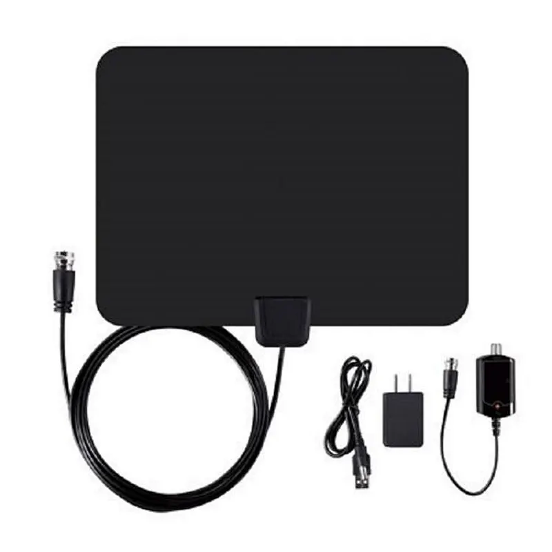 4K 25DB High Gain HD TV DTV Box Digital TV Antenna EU Plug Booster Active Indoor Aerial  Flat Design antenna