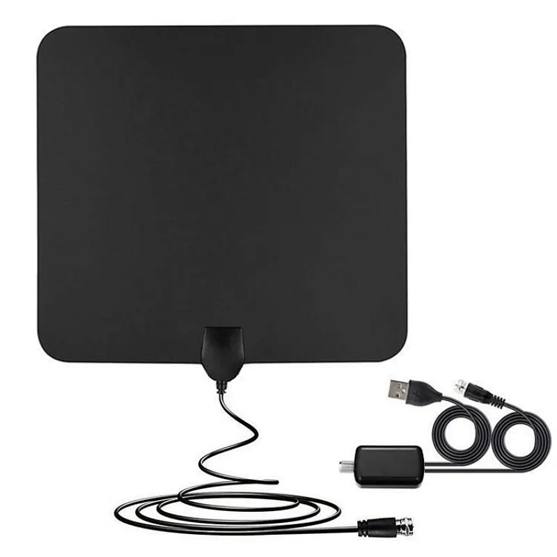 4K 25DB High Gain HD TV DTV Box Digital TV Antenna EU Plug Booster Active Indoor Aerial  Flat Design antenna