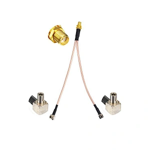 SMA -TS9 Adapter SMA Female to Y Type TS9 Male Angle Connector Jumper Pigtail Cable RG316 Cable