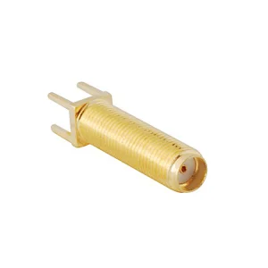Long Version 50 Ohm SMA-Female Jack Connector Straight Thru Hole Vertical PCB Mount