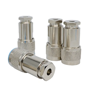 N Male Clamp connector for RG5 RG6 LMR300 5DFB 5D-FB Cable Copper Straight Coaxial RF Adapters