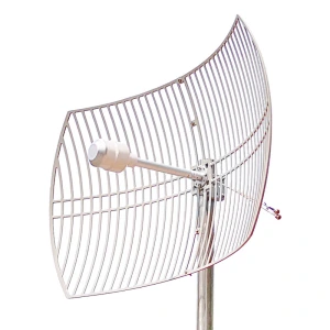 High Gain Long Range 3G 4G Lte 2*24dbi 1700-2700MHz Outdoor Directional MIMO Grid Parabolic Antenna