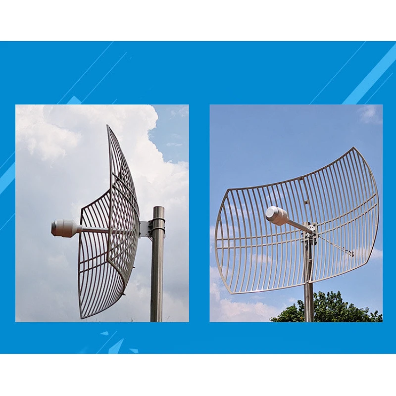 High Gain Long Range 3G 4G Lte 2*24dbi 1700-2700MHz Outdoor Directional MIMO Grid Parabolic Antenna