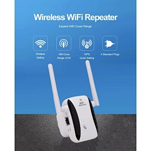 Network Router 300Mbps Range Extender 802.11N/B/G Wireless 2.4G Wifi Signal Repeater Antenna