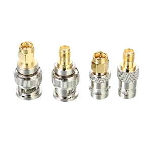 RF Adapter Straight Electrical Wire BNC Male Connectors to SMA Male Connector
