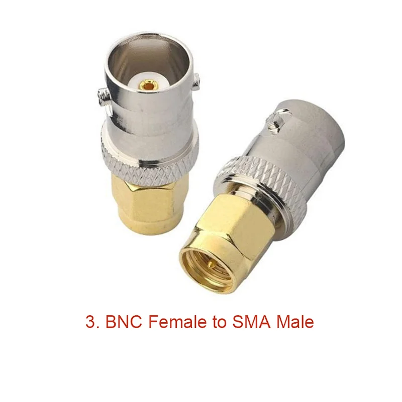 BNC to SMA RF Coaxial Adapter Male Female Coax BNC Plug to SMA Plug Converter Connector