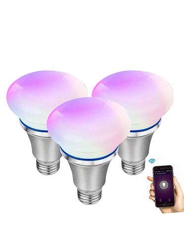 smart wifi bulb with 16 millions color changeable connect with Alexa or Googlehome time setting 800lm 8w high lumen dimmable
