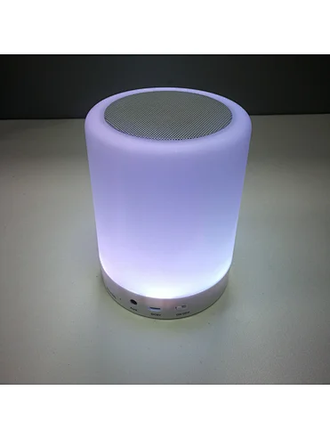 Lámpara táctil LED portátil inalámbrica de color RGB Altavoz inalámbrico para iluminación y música