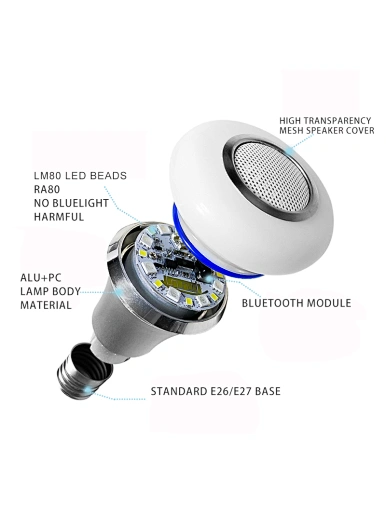 led music bulb wireless bluetooth