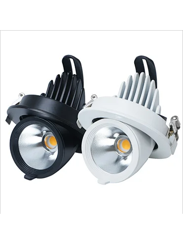 led spotlight embedded adjustable angle home commercial high color rendering ceiling light cob downlight