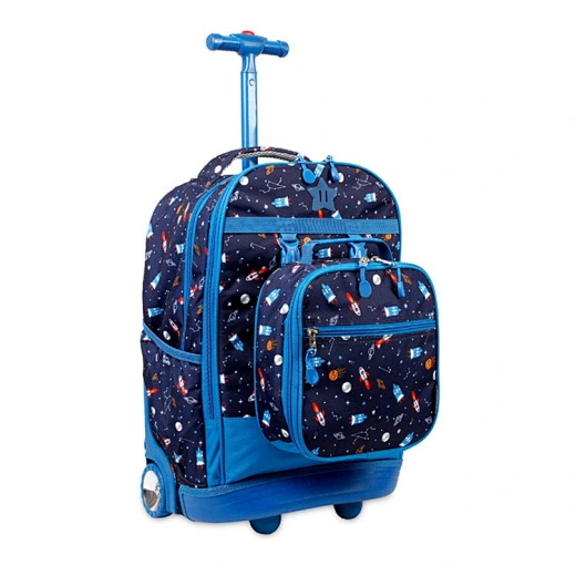 Custom Kids Rolling Backpack With Lunch Bag