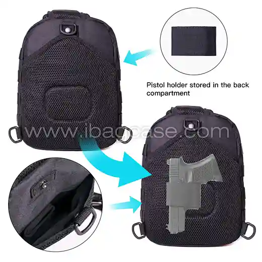 Pistol Carry Bag Men Tactical Chest Bag with MOLLE System