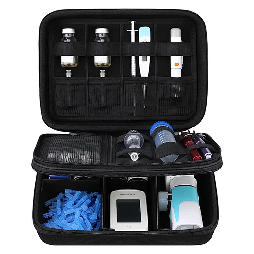 Custom Portable EVA Travel Glucose Meter Carrying Case