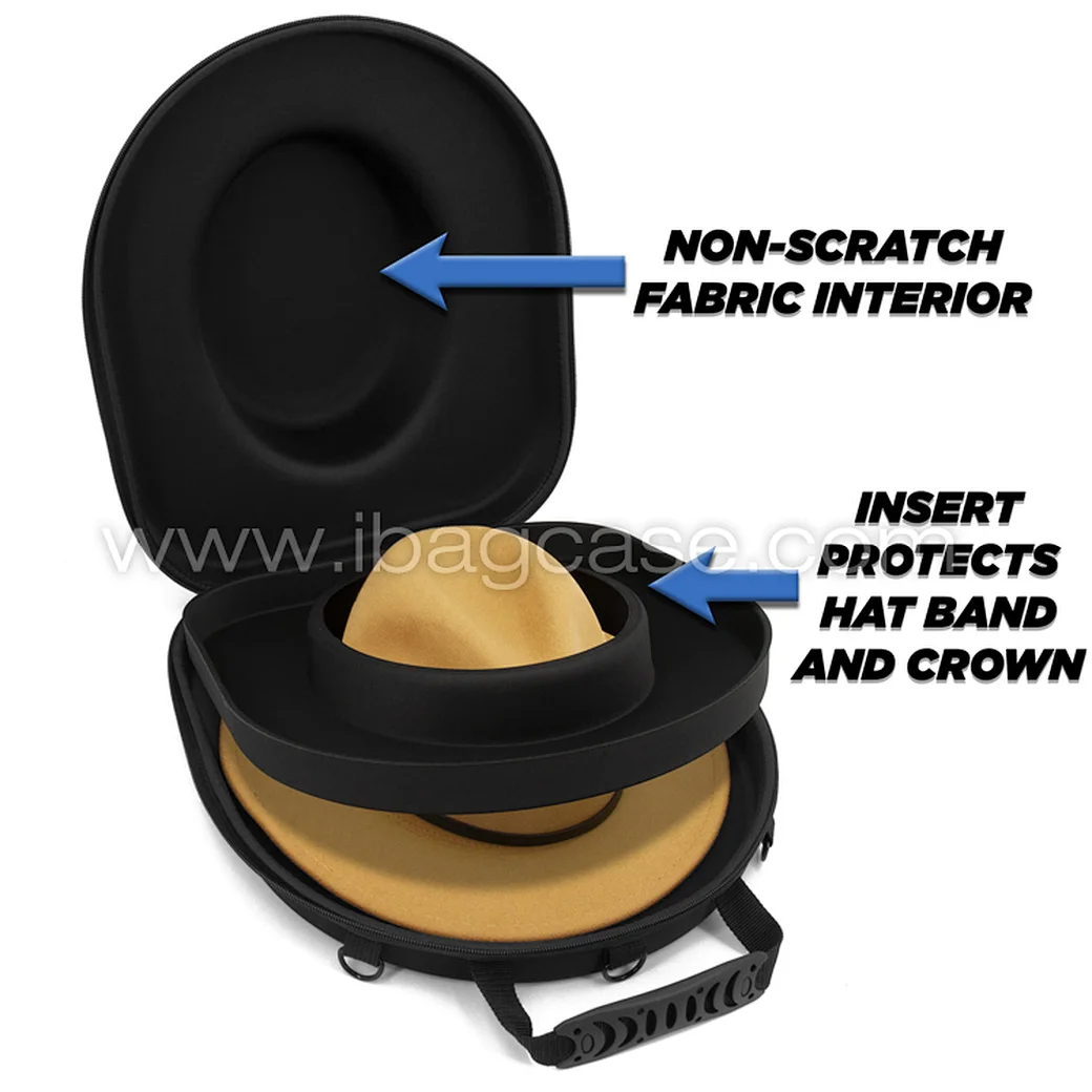 Custom Hard Shell Travel Hat Carrying Case for Fedora