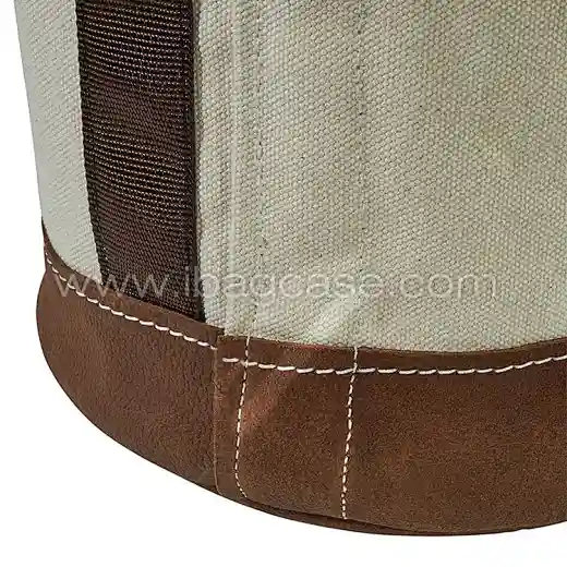 Factory Canvas Bucket with Leather Bottom