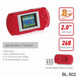 BL-502 8Bit 2.0 " Портативная игра