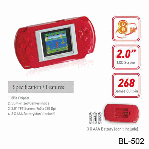BL-502 8Bit 2.0" Portable Game