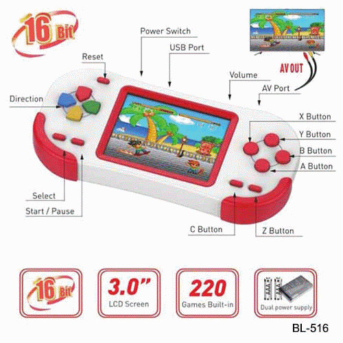 BL-516 16Bit 2.8" Portable Game