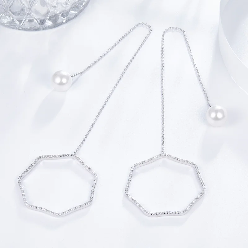 925 silver Earrings jewelry company,fashion bling Earrings,cooper cz imitation fine jewelry,