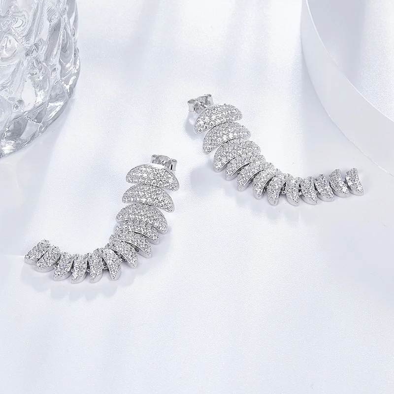 925 silver Earrings jewelry order wholesale,fashion bling Earrings,
