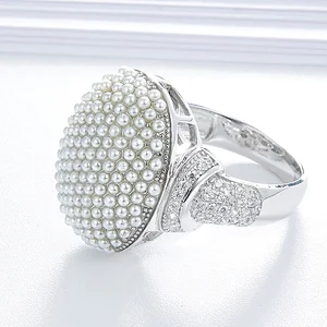 925 silver pearl Ring jewelry