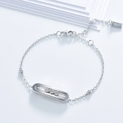 Slide fashion bracelets,925 sterling silver,Inlay zircon