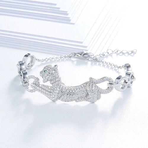 fashion leopard bracelet,925 sterling silver,Inlay zircon