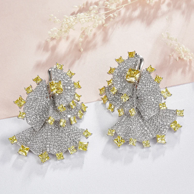 blingbling Fashion earrings,925 silver zircon earrings,Professional high-end earrings factory,china