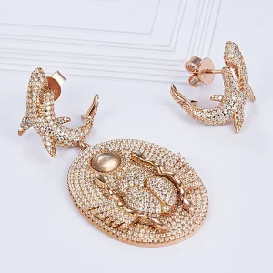 925 sterling silver beatles shark earrings jewelry,China's large-scale manufacturer of jewelry factory