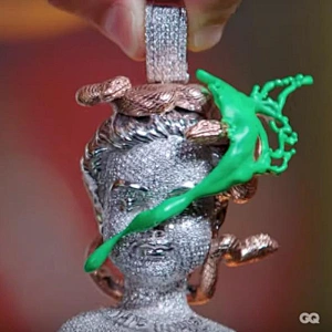 Portrait head cartoon 3D Pendant Necklace jewelry,Pendants silver jewelry making supplies,wholesale jewelry,