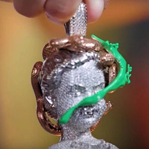 Portrait head cartoon 3D Pendant Necklace jewelry,Pendants silver jewelry making supplies,wholesale jewelry,
