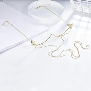 Zircon-inlaid Nose Frame Decoration Festival Activities Guangzhou Jewelry Silver Jewelry Custom-Made Drawing Design
