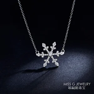Snowflake Necklace large jewelry factory,OEM/ODM Jewelry Trade processing customized,Wholesale jewelry manufacturer